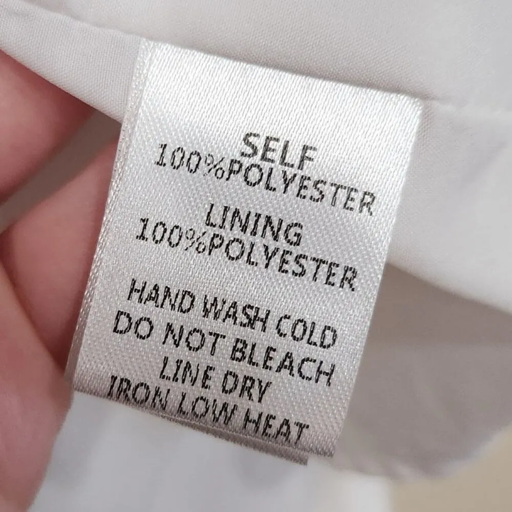 Promesa Pleated Trouser Shorts High Rise Elastic Waist Wide Leg White Medium - Image 8