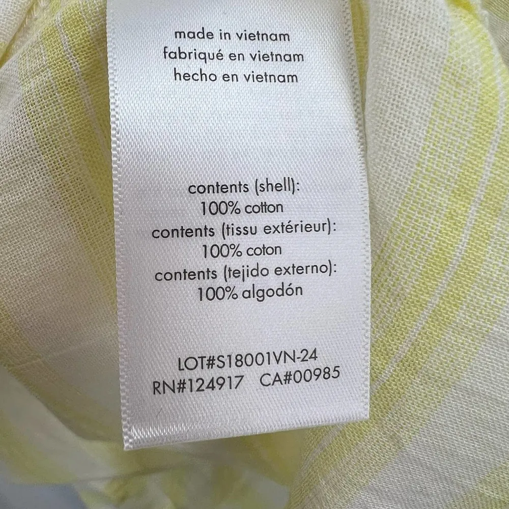 Yellow Stripe Sophia Hoodie Coverup Size Small New - Image 5