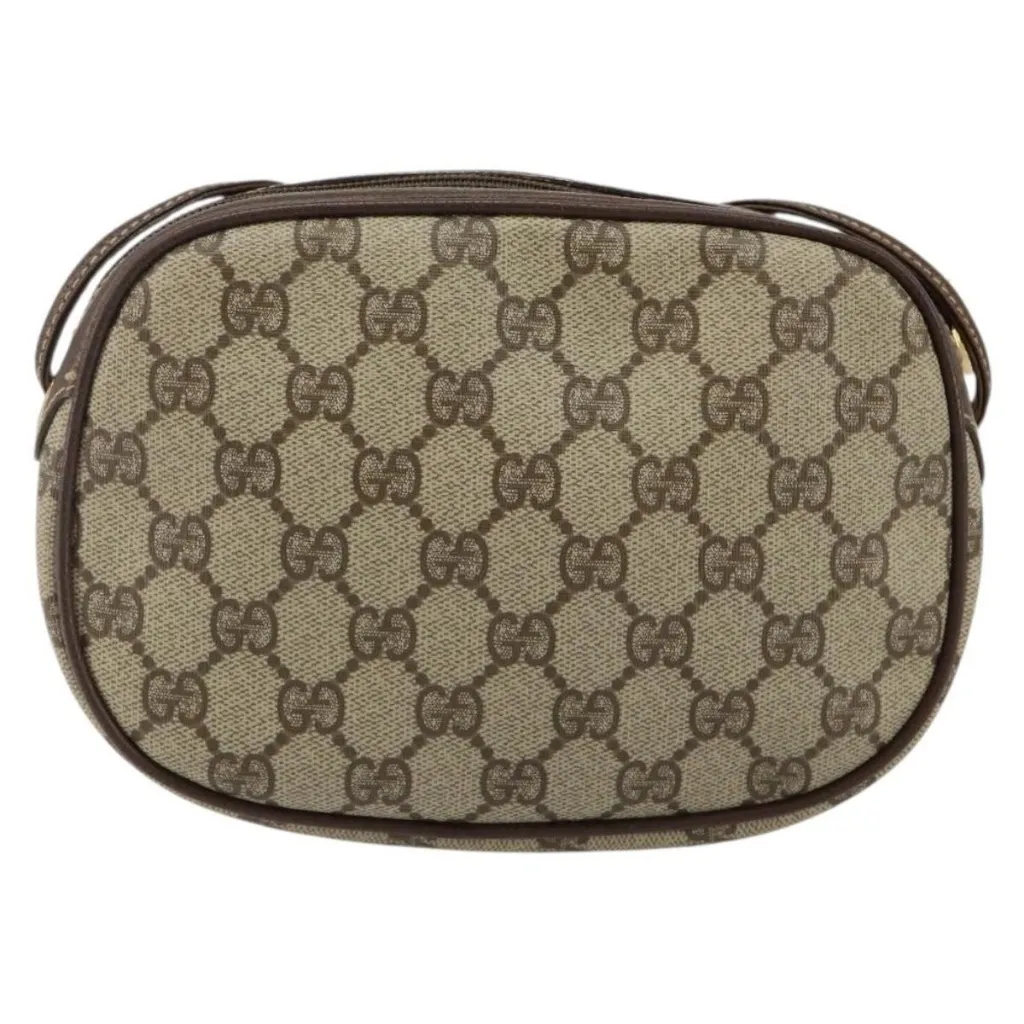 GUCCI GG Supreme Web Sherry Line Bag PVC Beige Gold 007 58 6112 Authentic - Image 6