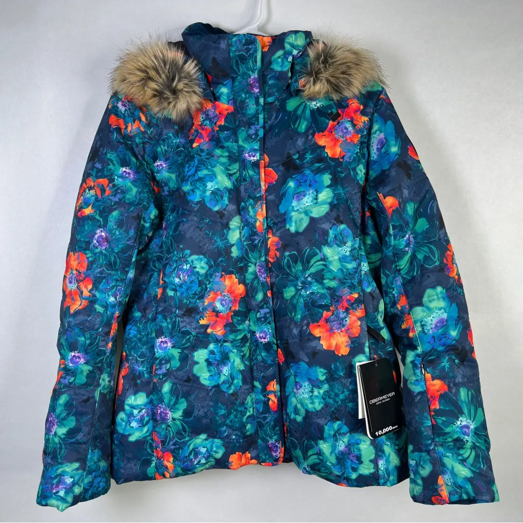 Obermeyer Tuscany II Dream of Spring Floral Insulated Ski Snow Jacket Women 12 - Image 2