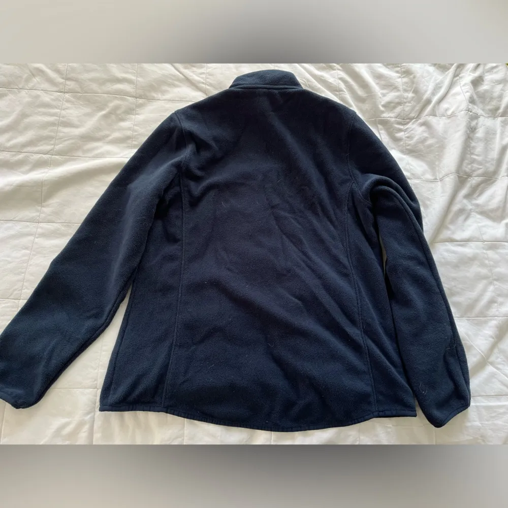 Lands End blue fleece zip up jacket - Image 6