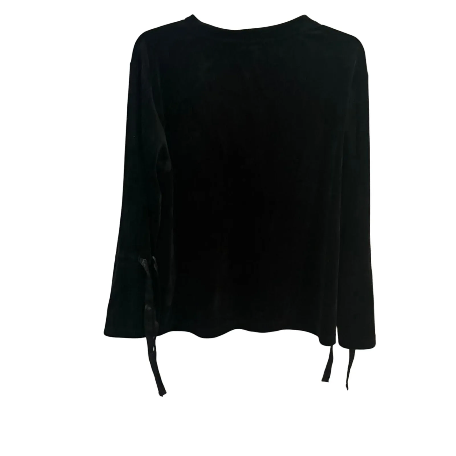 Philosophy black velvet long sleeve top with bell sleeves - Image 7
