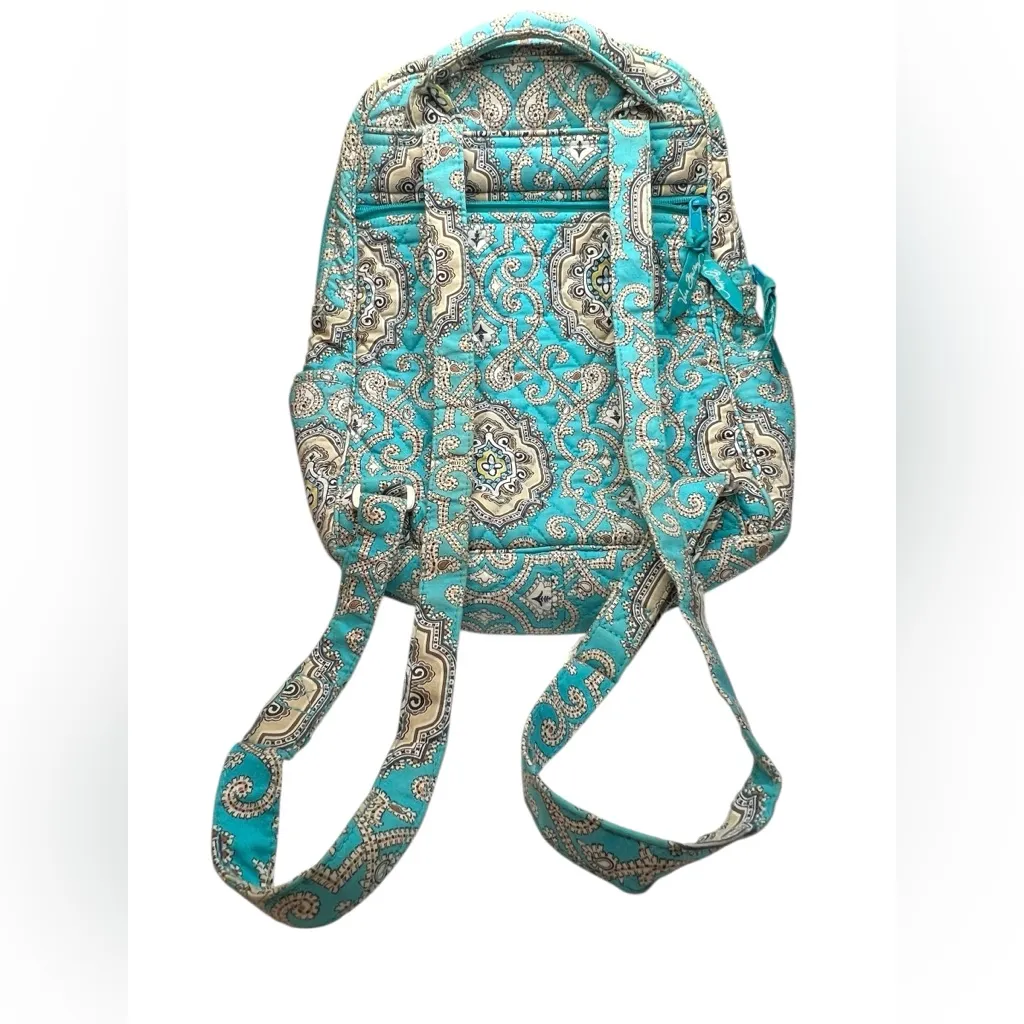 Vera Bradley Turquoise Paisley Backpack - 13” x 12” - Image 2