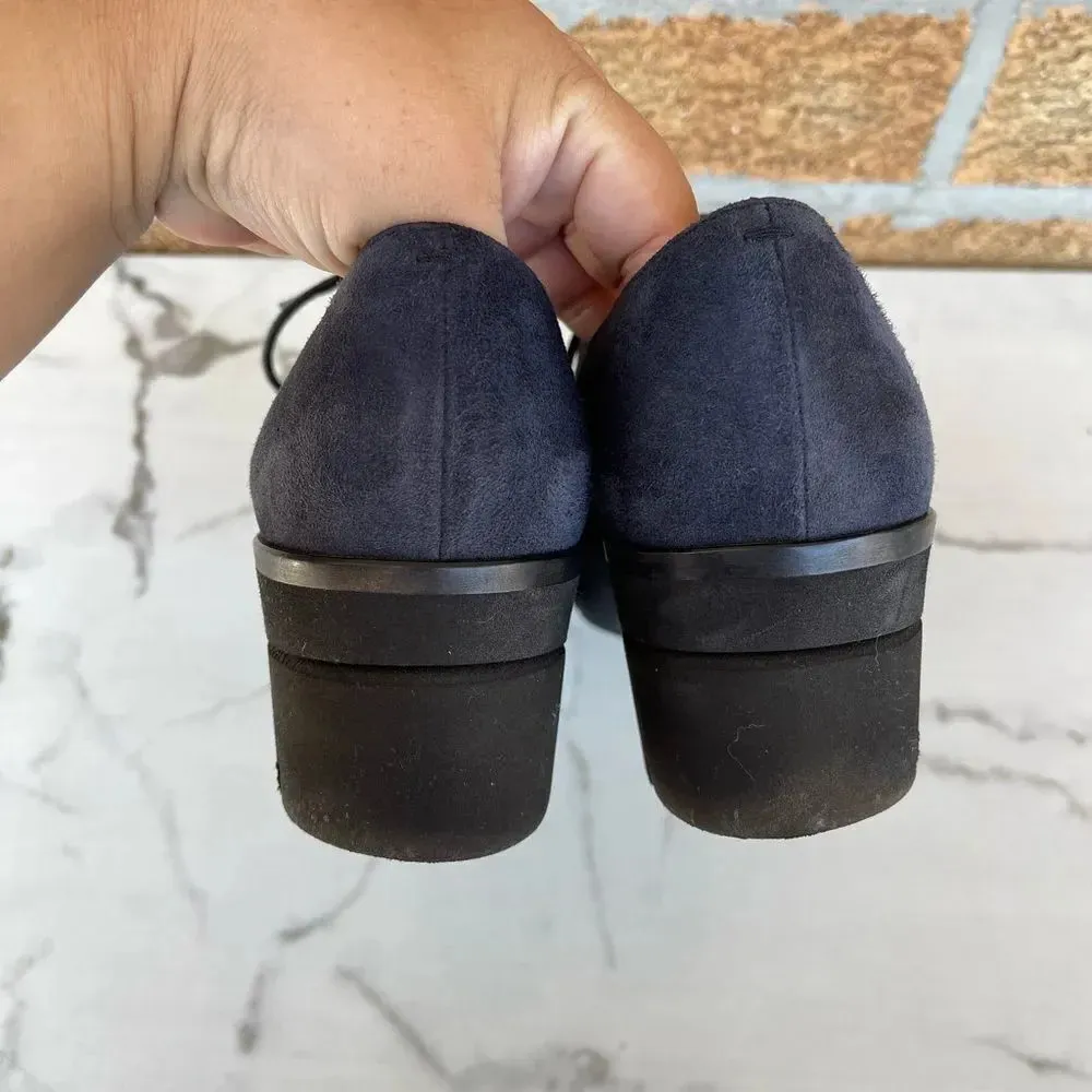 Pas de Rouge suede colorblock oxfords shoes size 39 Black - Image 4