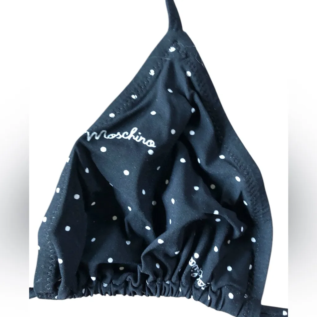 Moschino navy polka dot bikini - Image 4
