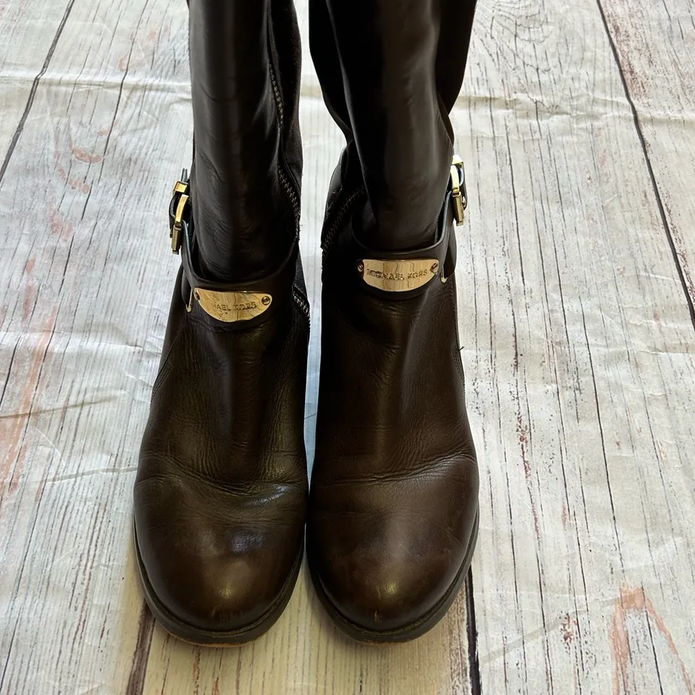 Michael by Michael Kors Arley Stretch Boots in Dark Brown - size 7 - Image 4