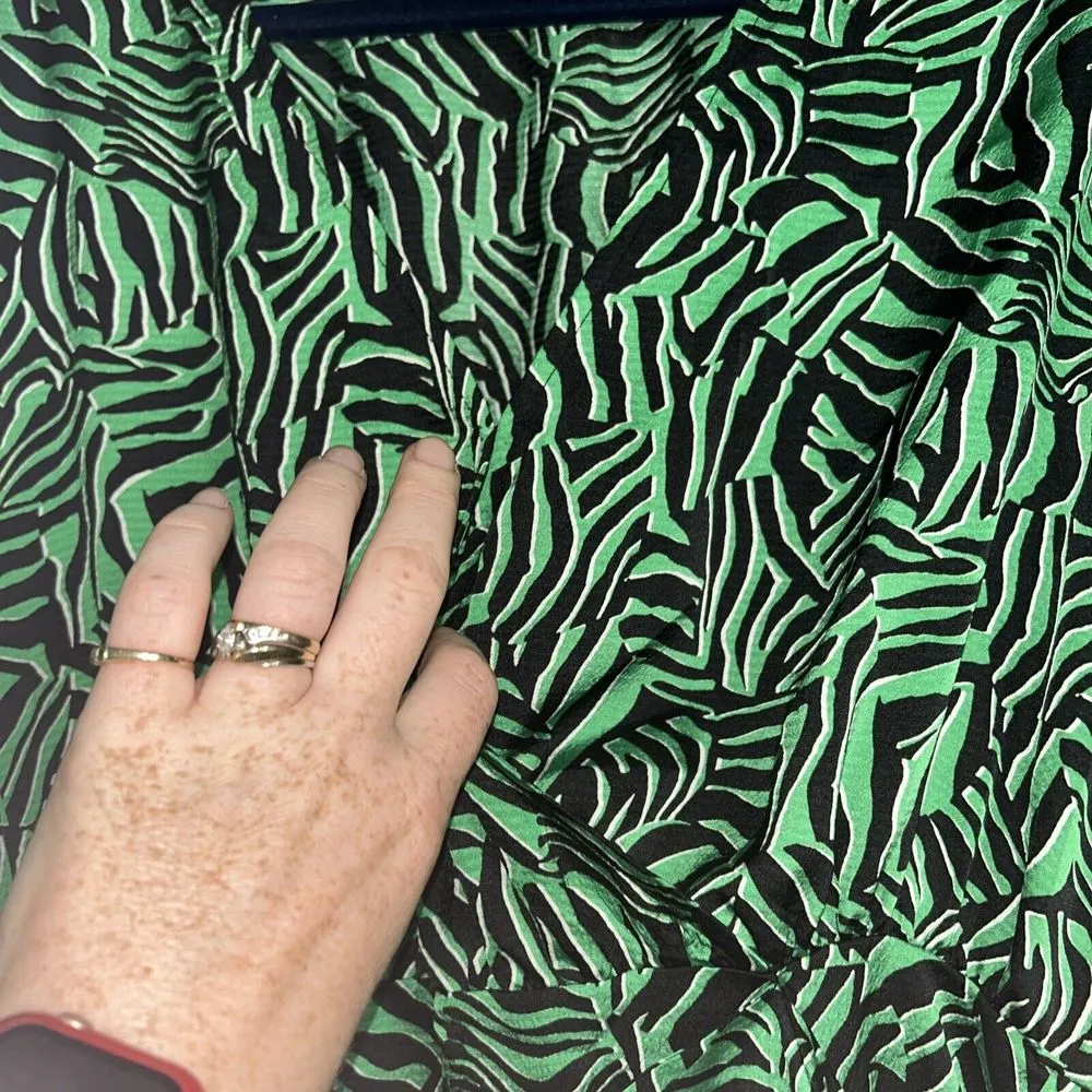 Michael Kors Zebra Tie Wrap Dress. Spring Green. Size Medium. NWOT - Image 8