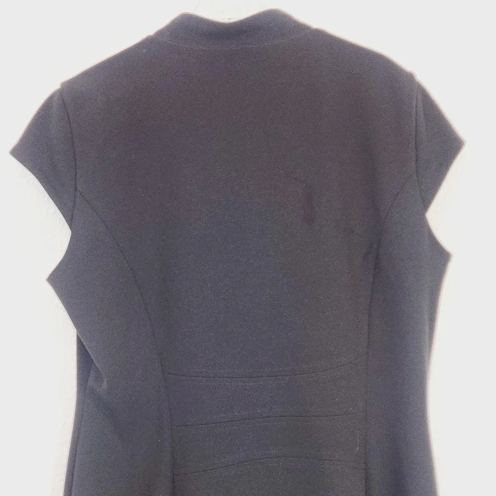 Calvin Klein Elegant Black Wrap Around Lined Career Cap Sleeve Dress Sz 14 - Image 9