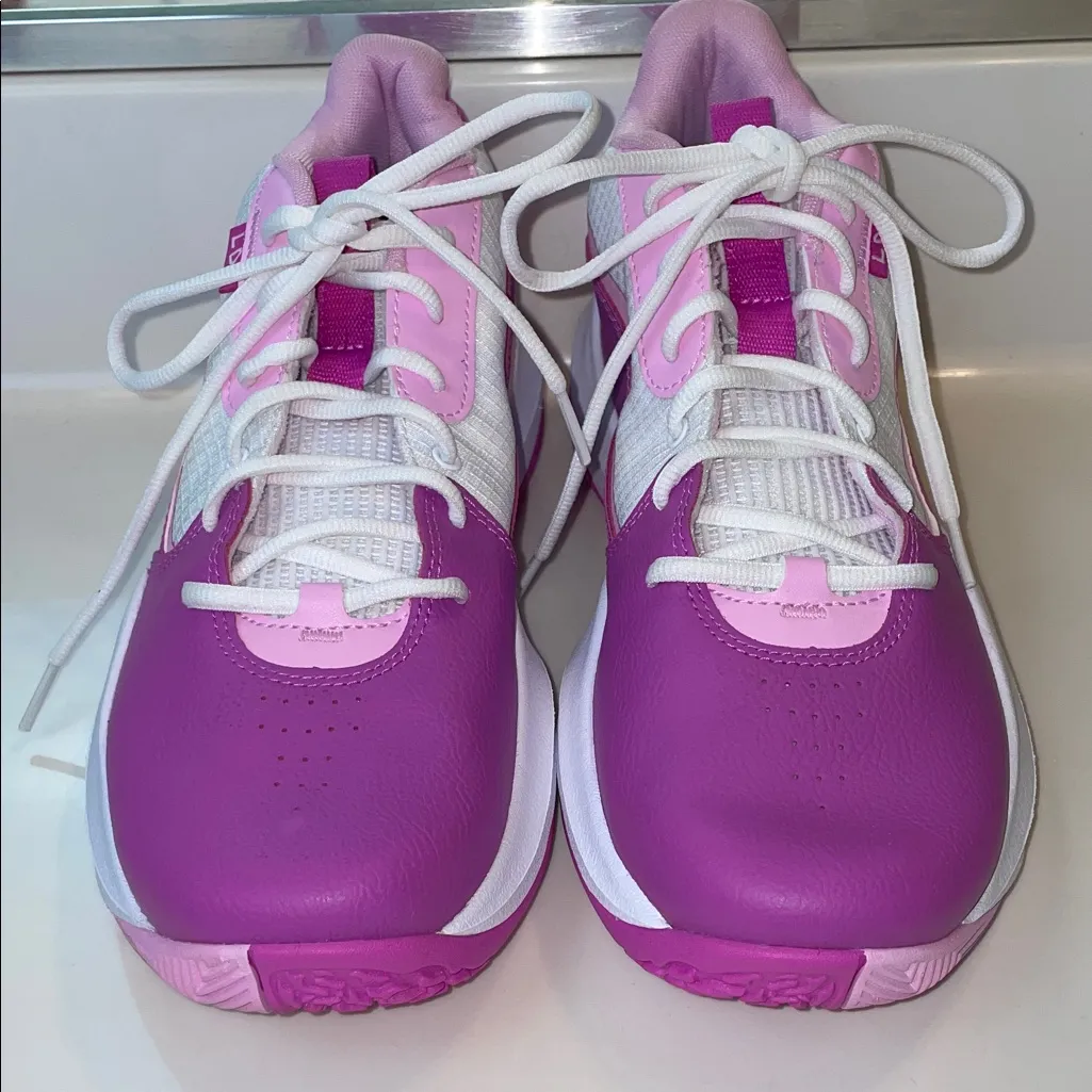 Under Armour Unisex Lockdown 7 Stellar Pink Basketball Athletic Gym Shoes RARE - Image 3