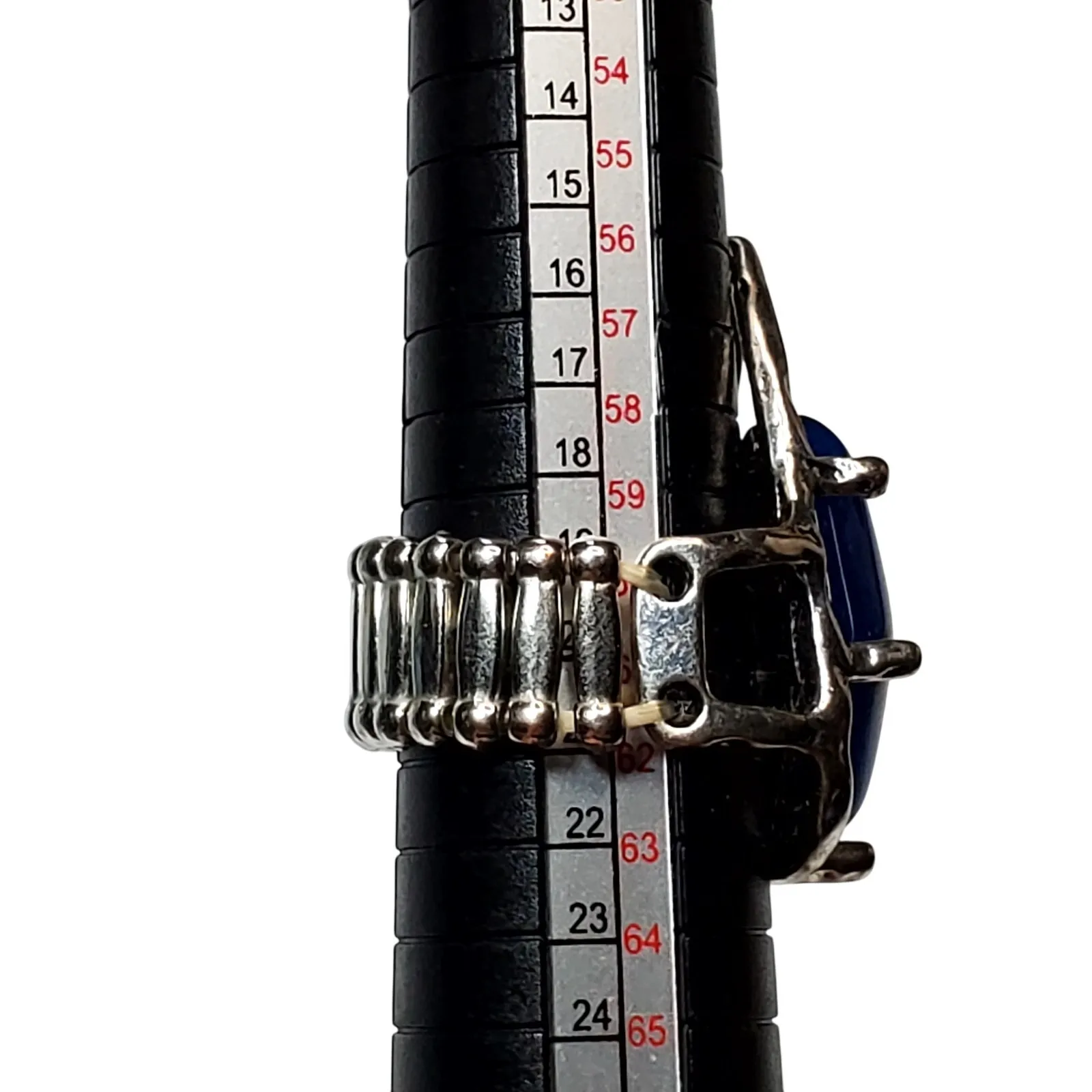 Paparazzi Jewelry Blue Glass Stretchy Ring Get The Point Blue 9.5 - Image 6