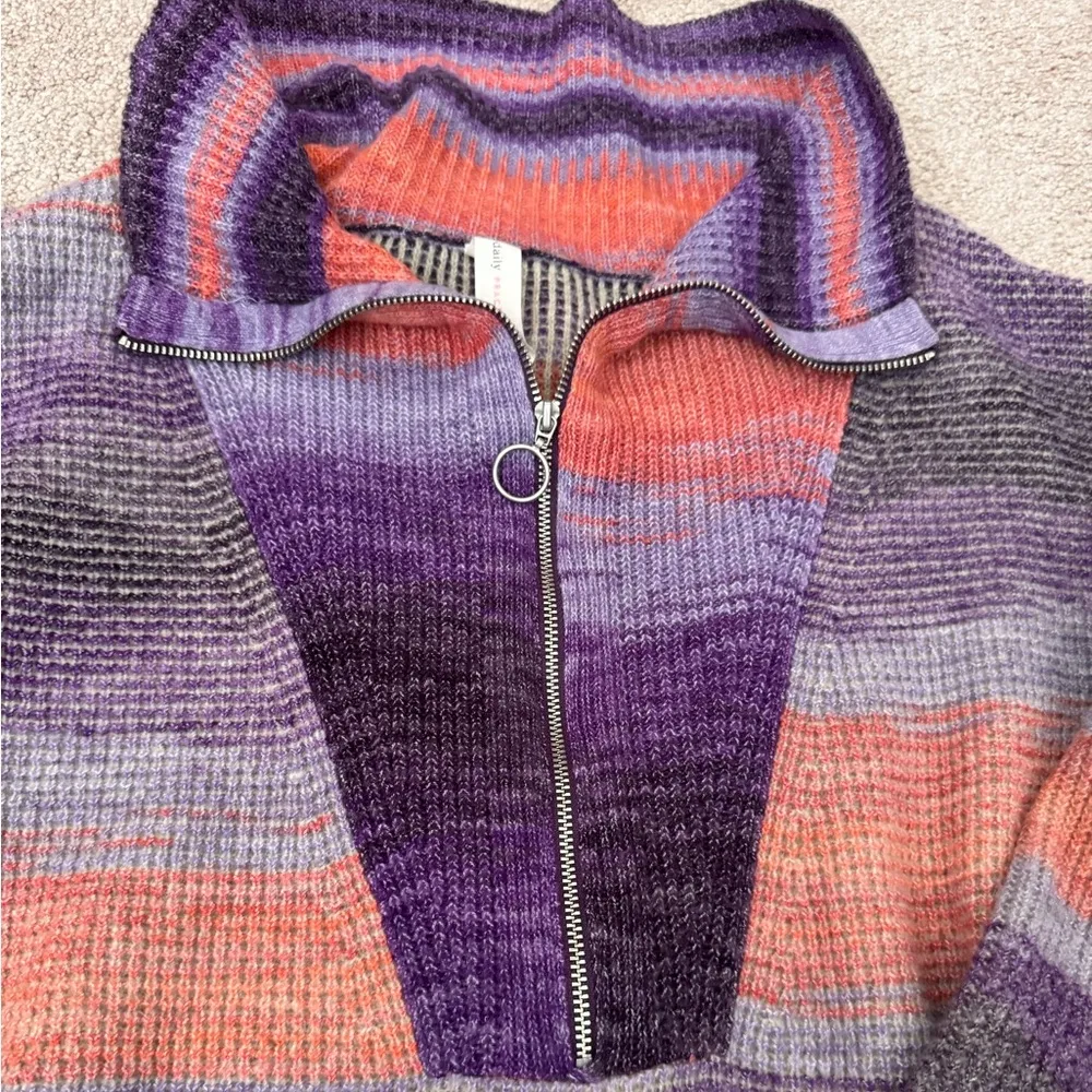 Anthropologie Multi colored Oversized Half Zip Tunic Sweater
Daily Practice by  L - Image 3