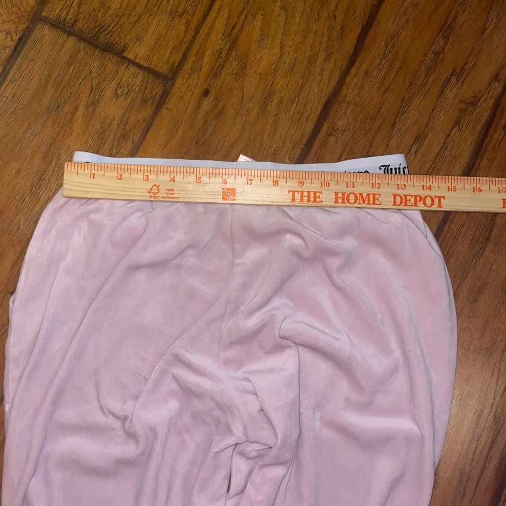Juicy Couture Light Pink Velour Pants joggers bling Y2K size small - Image 6