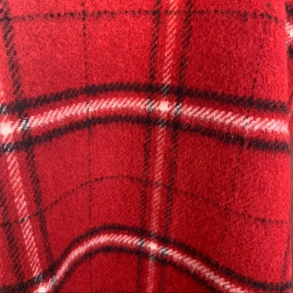 Vintage Nine and Company red plaid wool  skirt - Image 5