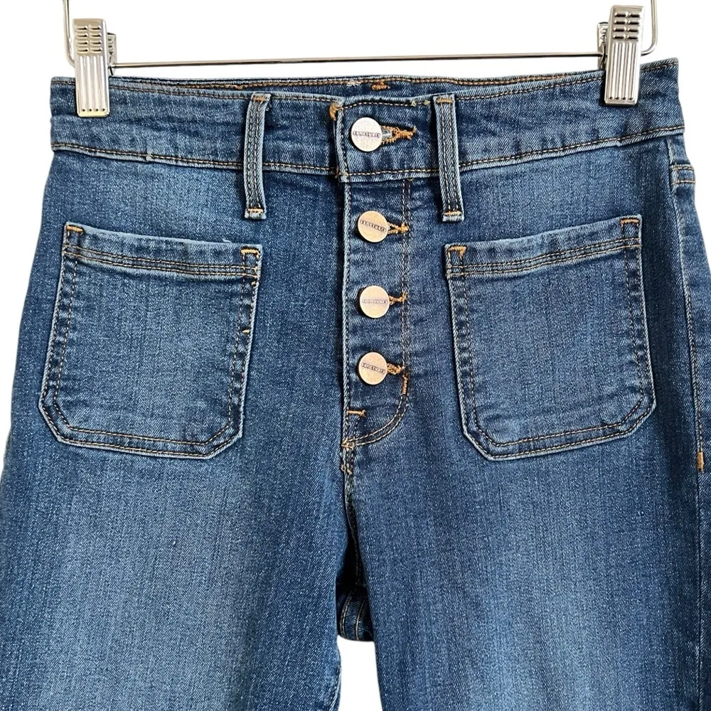 Sanctuary Retro Denim Button Fly Demi Bootcut Jeans Blue Size 25 - Image 5