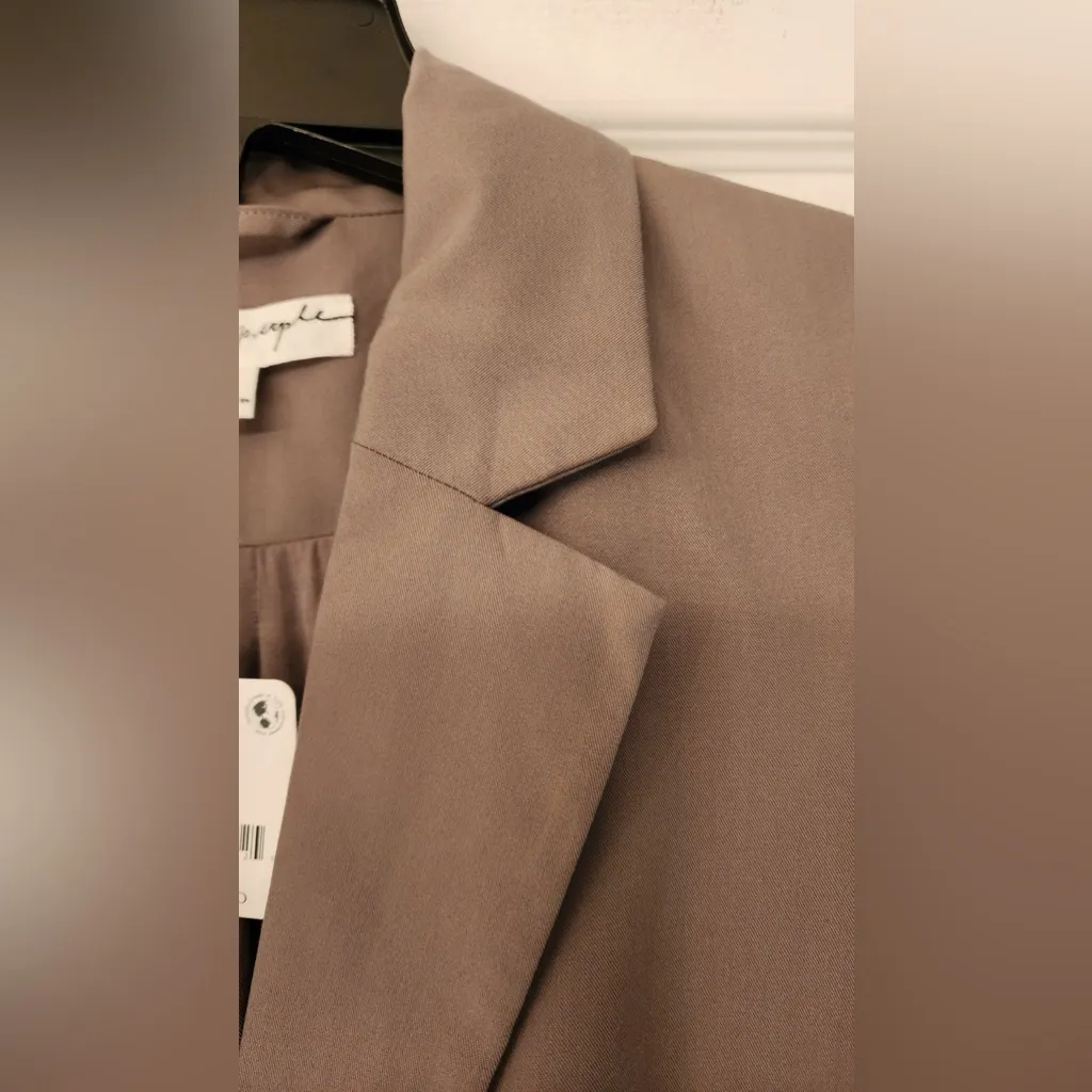 Free Prople Blazer Women’s Crocodile Moss Green Brownish Size 2 - Image 13