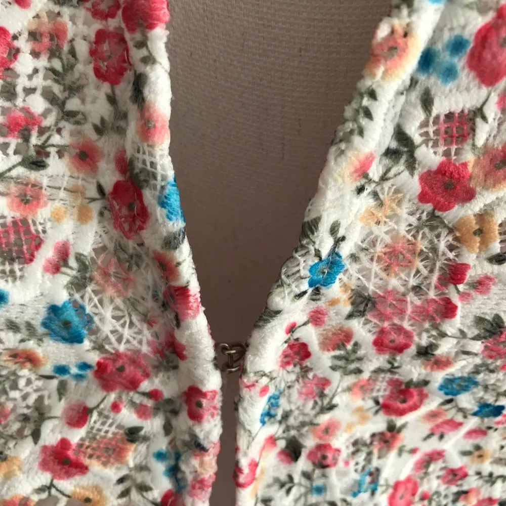Catherine Malandrino Floral Duster Cardigan Size 8 - Image 8