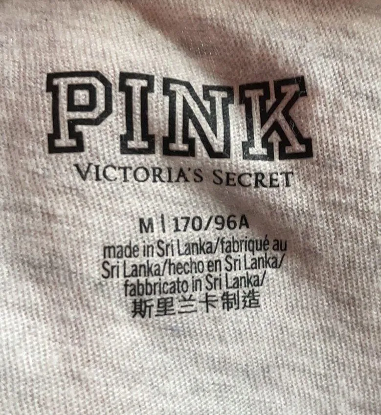 PINK by Victoria’s Secret Light Gray With Gold Stars Pajama Croptop Medium - Image 7