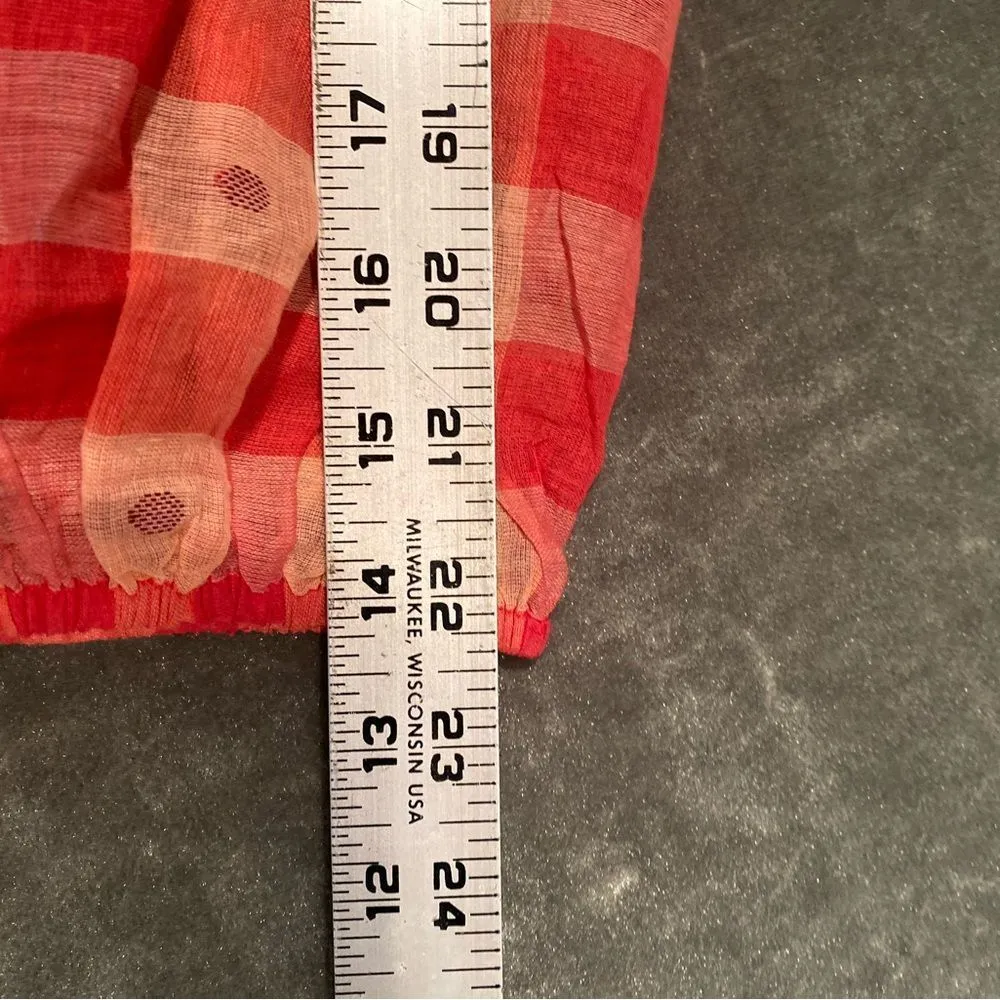 #700 ULLA JOHNSON The Caasi Checked Cotton Blouse - Image 12