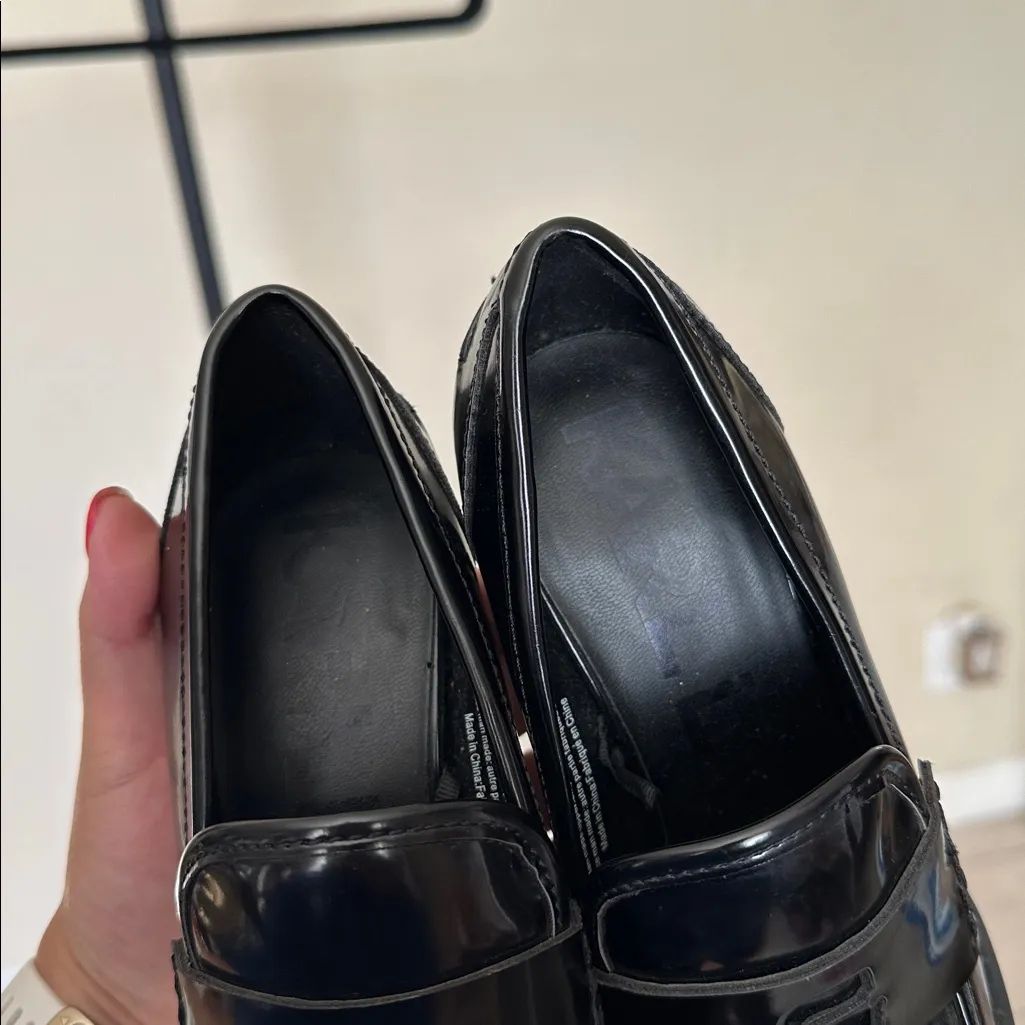 KARL LAGERFELD Women Virna Black High‎ Heel Patent Leather Platform Oxford 5.5 - Image 8