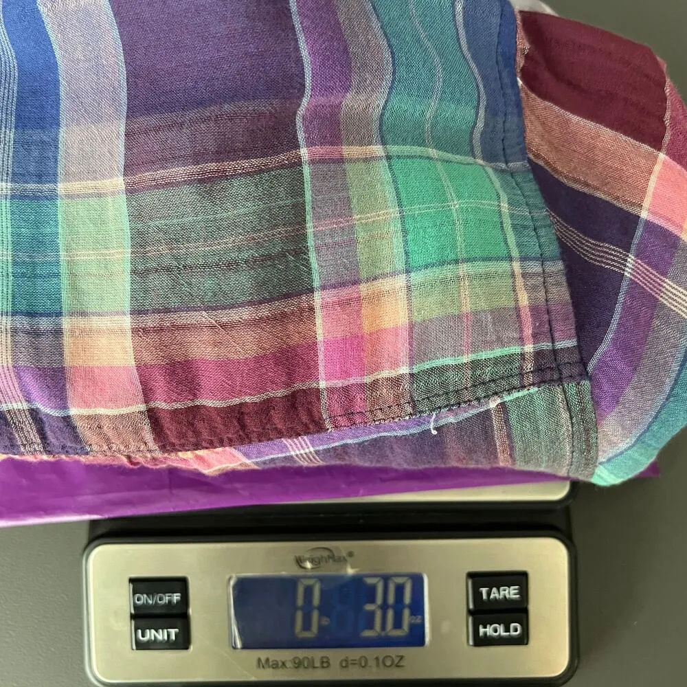 American Eagle Plaid Button Front Women's Long Sleeve Shirt Western Shirt Small - Image 12