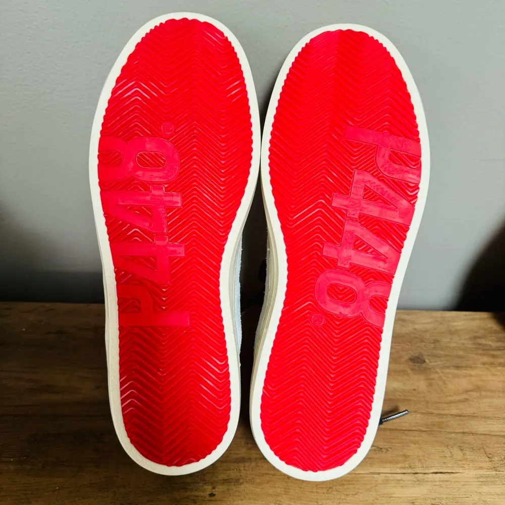 P448 John Sneakers Women’s 41 US 9.5 Grey Animal Print Fashion Lace Up Sneaker - Image 4