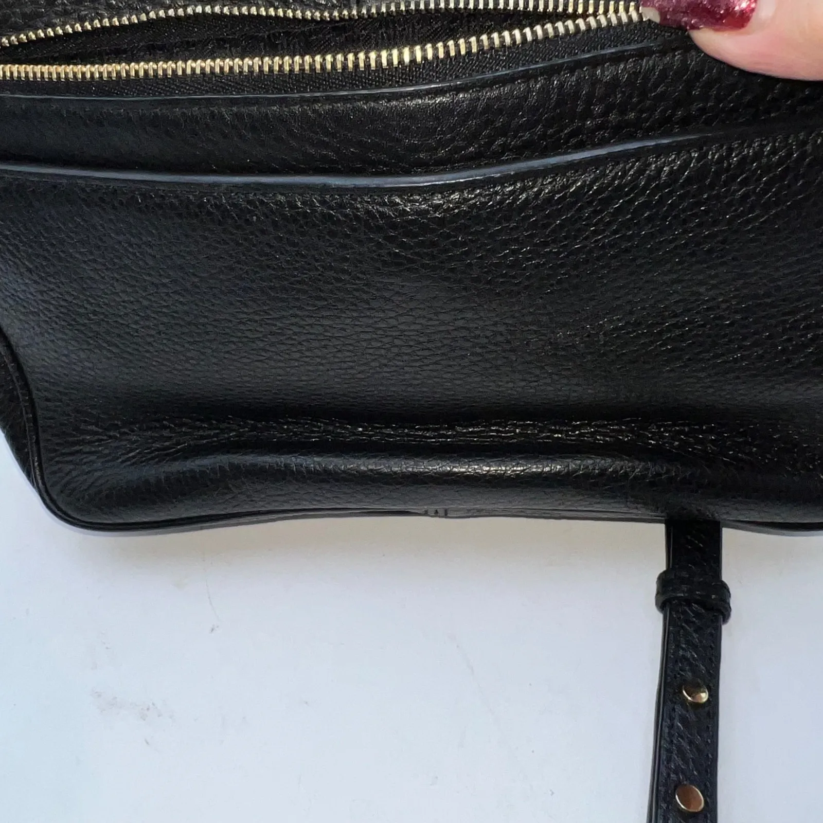 Michael Kors Black Pebbled Leather Flap Chain Shoulder Crossbody Bag W/COA - Image 9