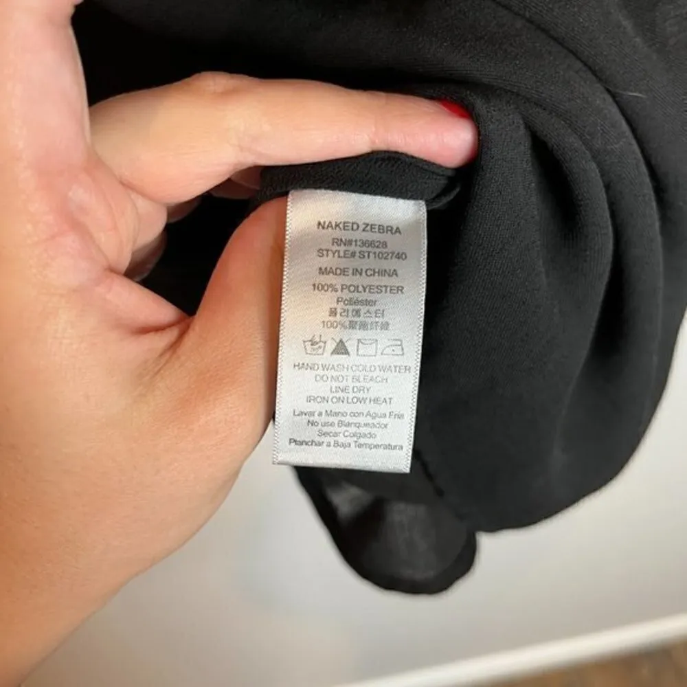 Naked Zebra 🌺  black chiffon tank top - Image 4