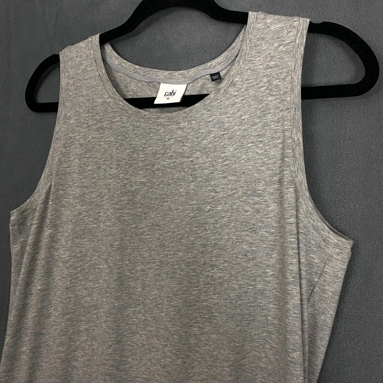 Cabi Dress Medium Everyday Ruched Gray Stretch Tank Mini Casual Minimalist Tank - Image 5