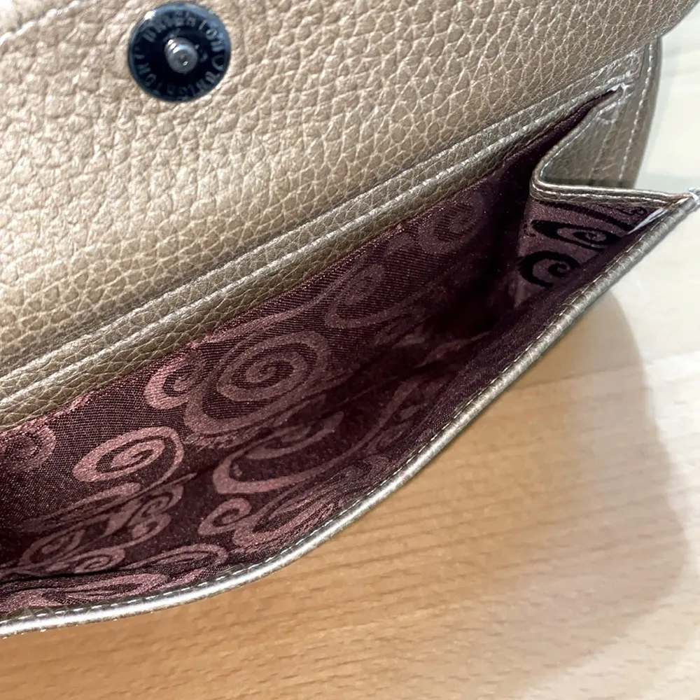 Brighton small leather gold crossbody bag - Image 7