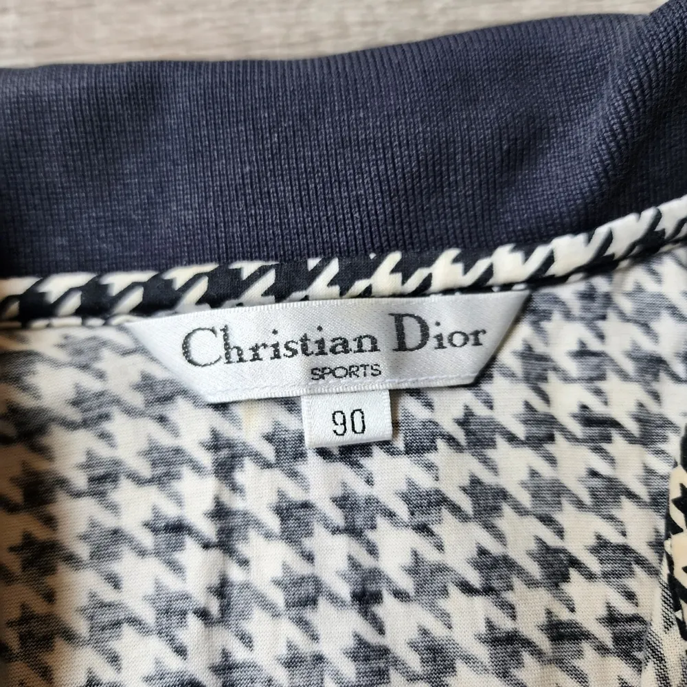 Christian Dior  Houndstooth Old Money Aesthetic Vintage Polo - Image 3