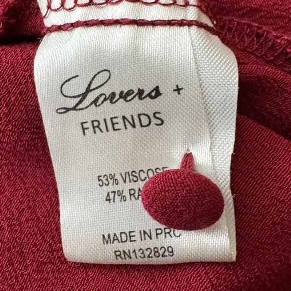 Lovers‎ + Friends Red Cold Shoulder Top Size M - Image 7
