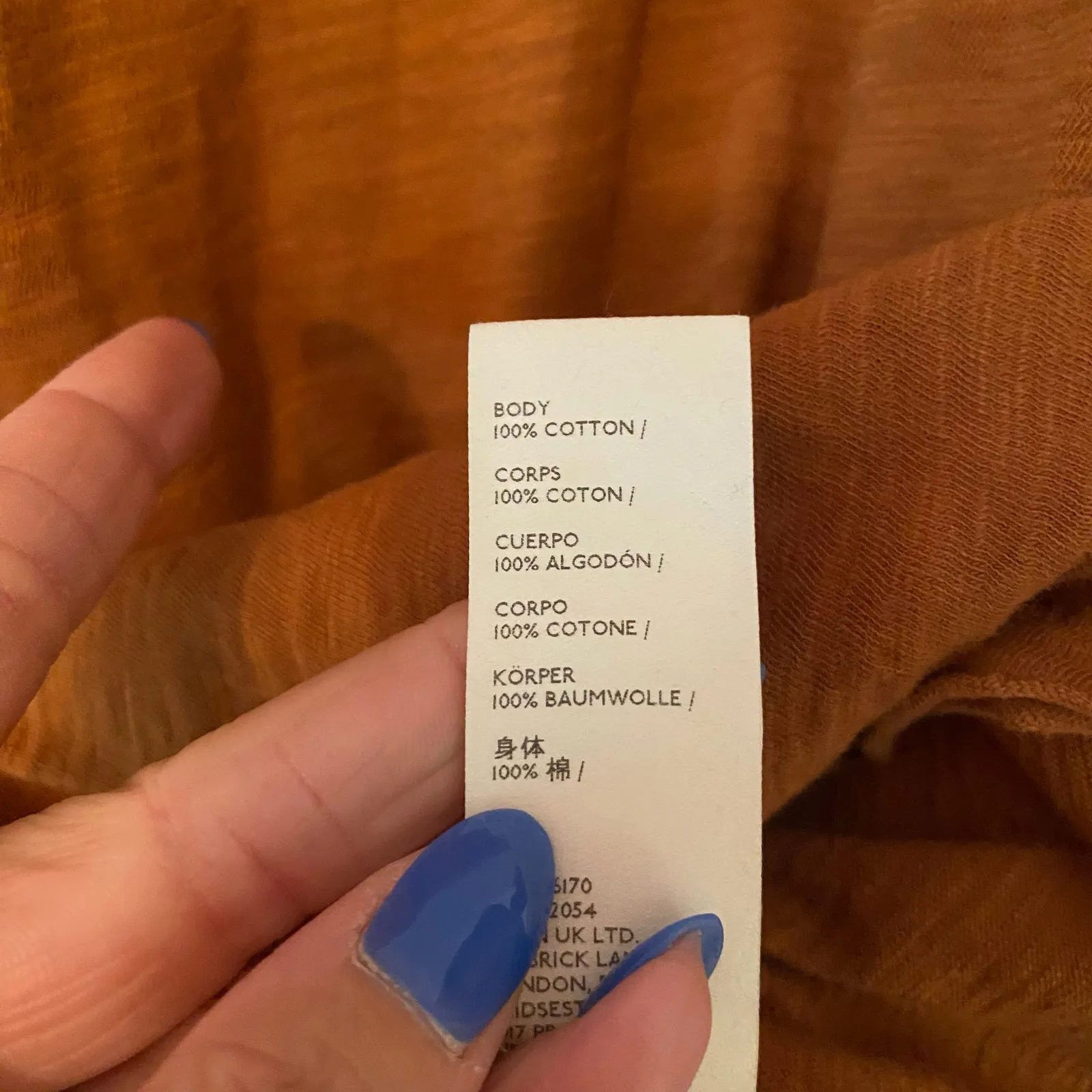 We The Free Burnt Orange Long Sleeve Oversized Shirt Loungewear Women's size XS - Image 8