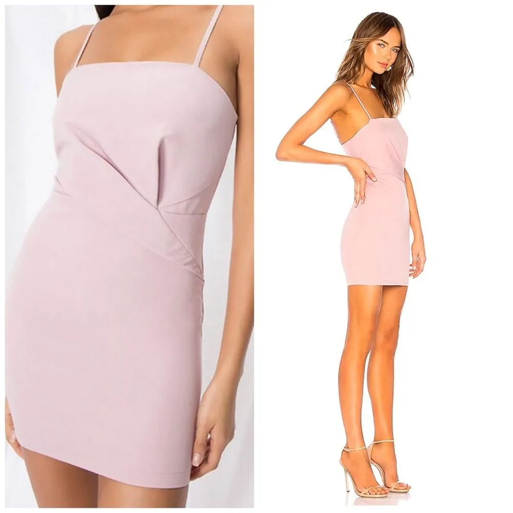 Superdown Mauve Bodycon Mini Dress Small Pink Spaghetti Strap Revolve Cocktail - Image 2