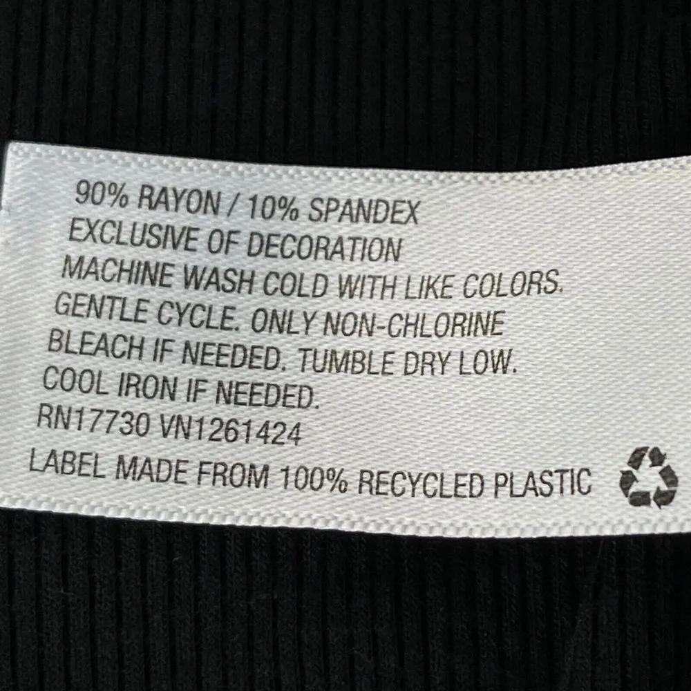 Wild Fable Crop Top T Shirt Womens XL Black Heart Fitted Stretch Casual Y2K Cute - Image 12