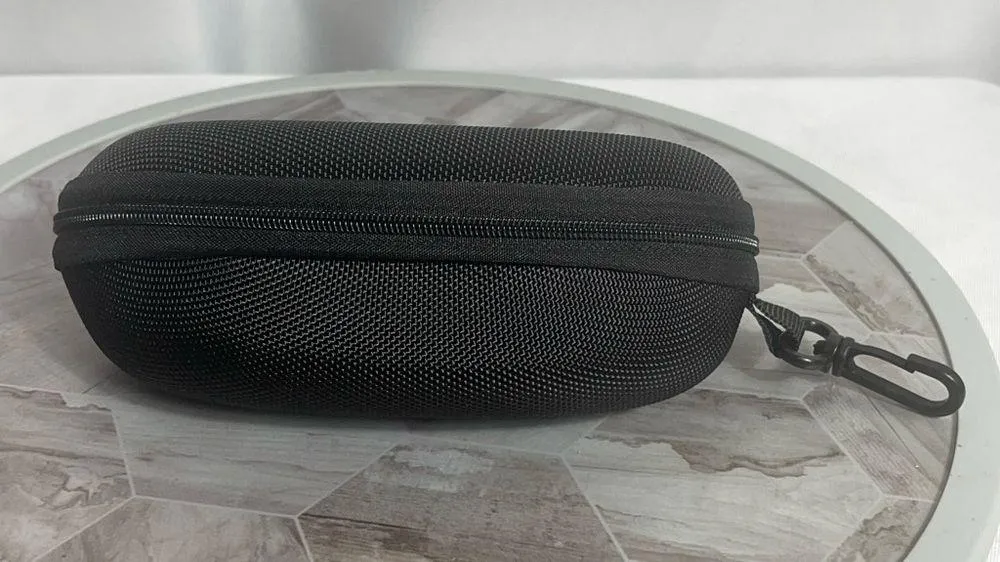 Polarized Black Frame Sunglasses with Firm Case Brand New - Image 2