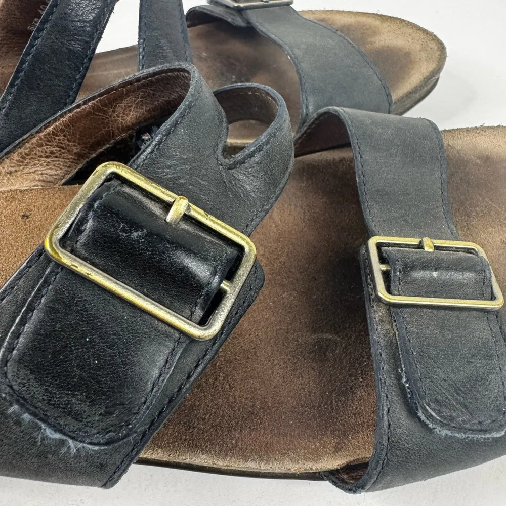 Dansko Black Leather Sandals with Buckles - Image 5