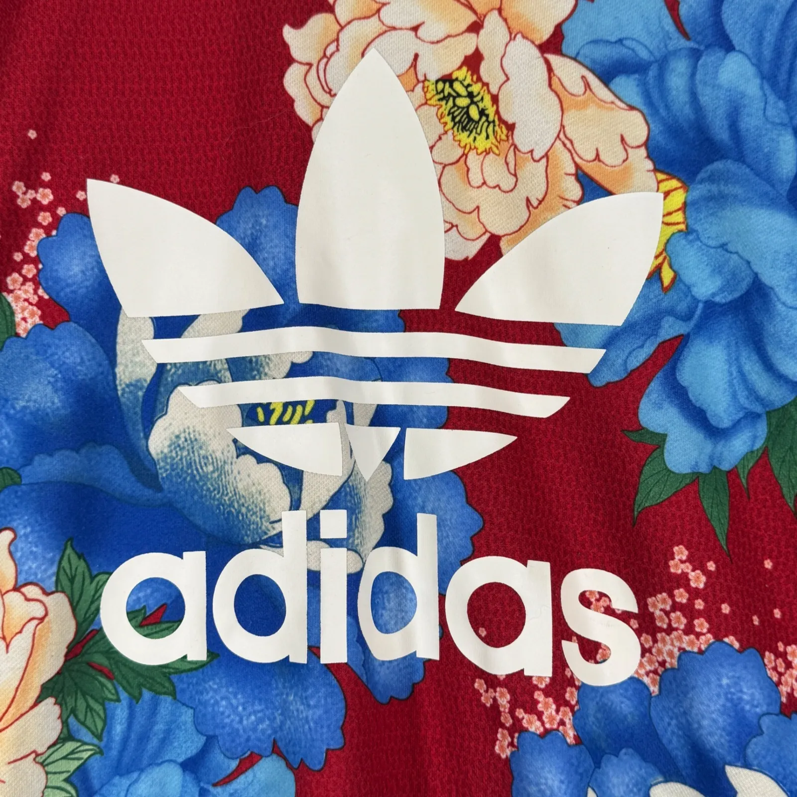 Adidas Sweatshirt Farm Big Floral‎ Womens Boyfriend Fit Pullover Colorful XS - Image 5
