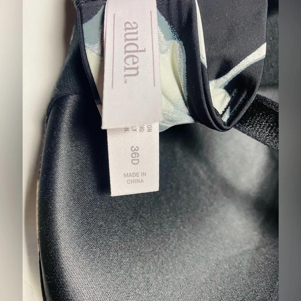 Auden Women’s 36D Nursing Maternity Lightly Lined Black White Floral Design Bra Size undefined - Image 3