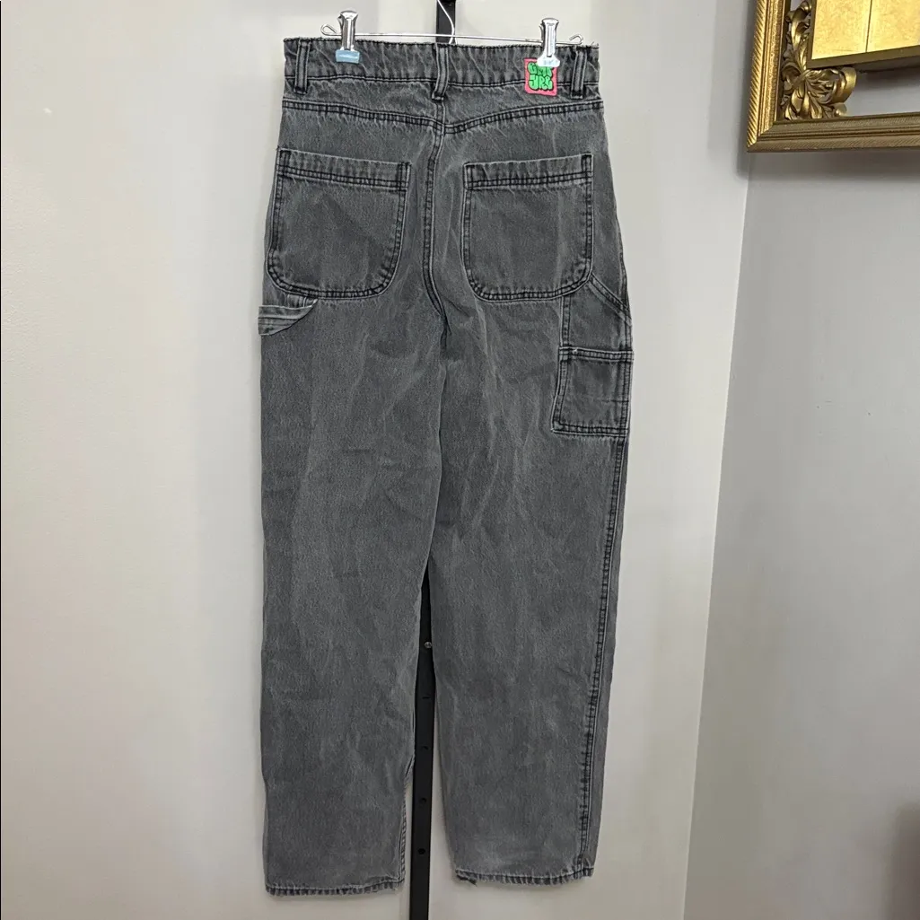 Empyre Tori 90s Size 4 Black Wash Carpenter Skate Jeans Baggy Denim Gray - Image 2