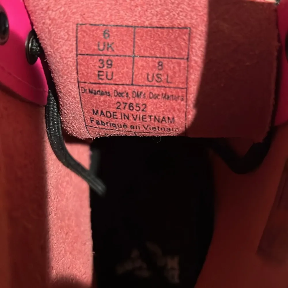 Dr Martens 1460 Leopard Smooth Leather Lace Up Boots, Pink Size 8 New w/o Box - Image 13
