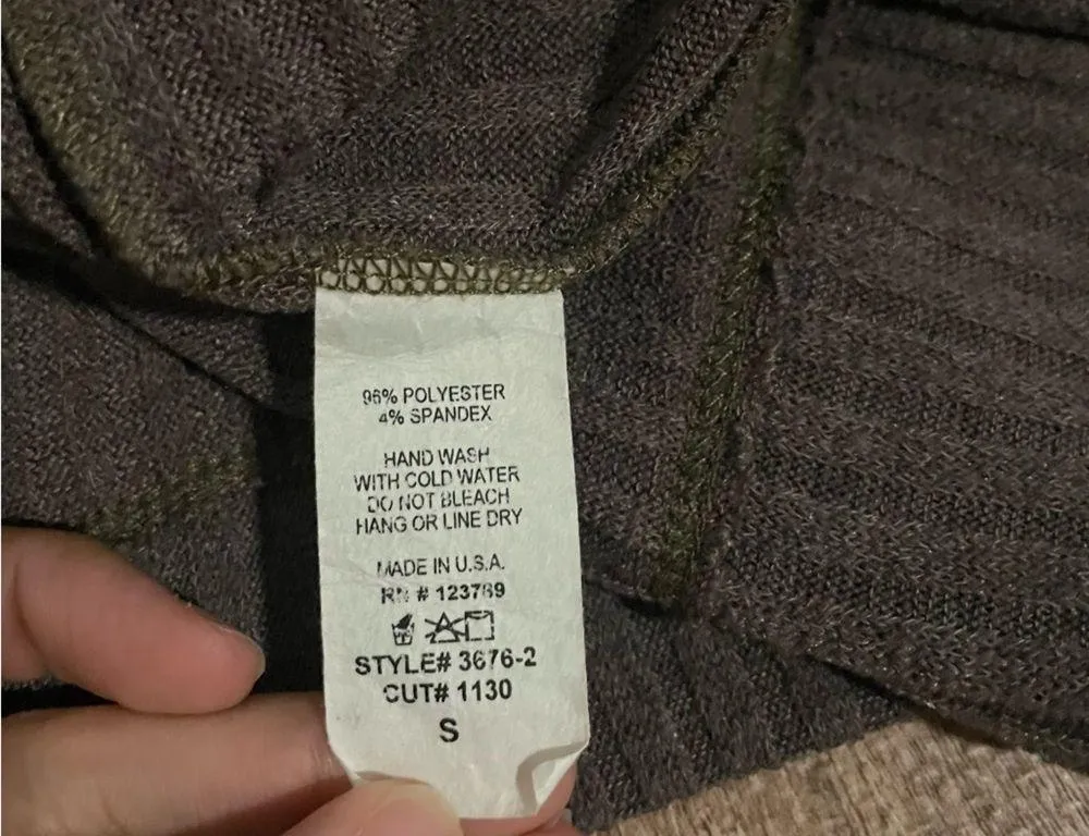 Cookies Clothing Brown Knit Cropped Sweater Long Sleeve Top Size Small - Image 4