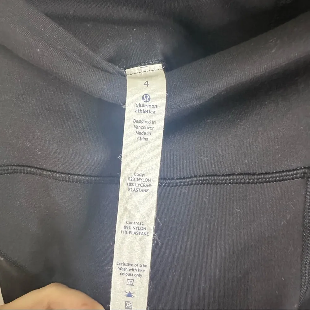 Lululemon Wunder Under 25” Black High Rise Mesh Pants Align Luon Times 7/8 - Image 5