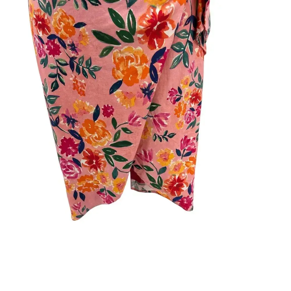 Lovers + Friends Orchid Dress Sunset Floral Print Wrap Pink Size Small‎ - Image 7