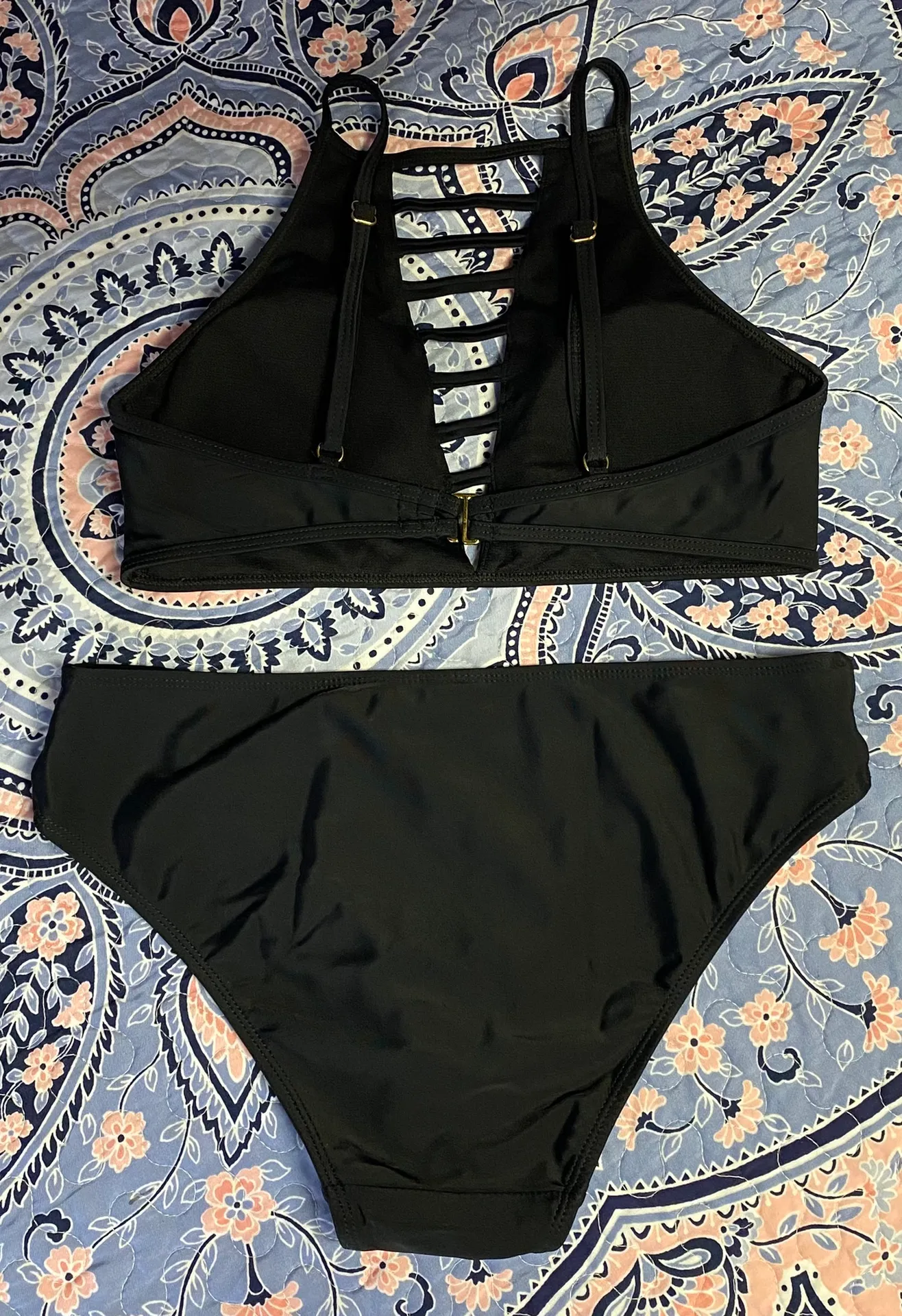 SheIn Caged High Neck Bikini Set - Image 3