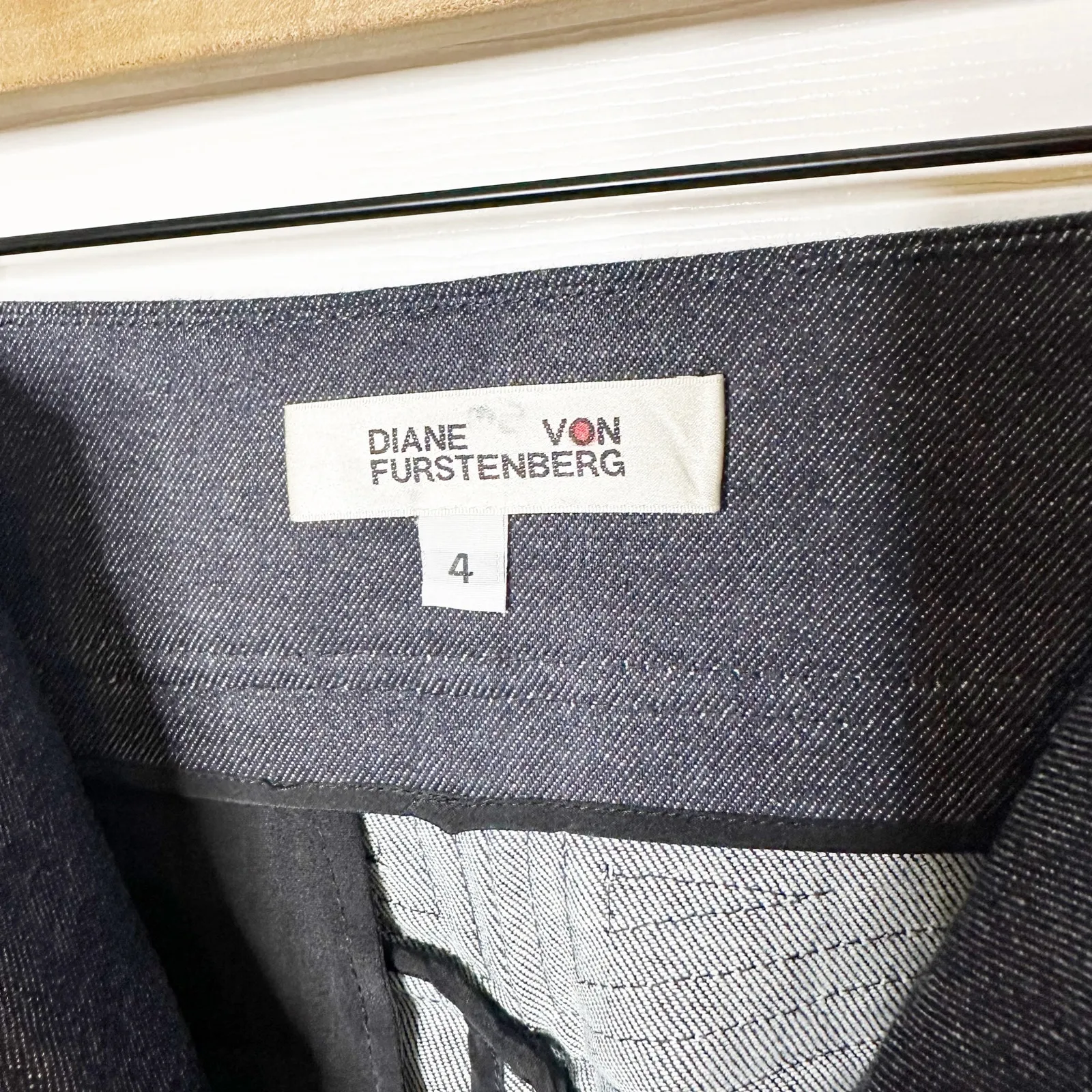 Diane‎ Von Fursternberg High Waist Stretch Contrast Panel Denim Pants - Image 2