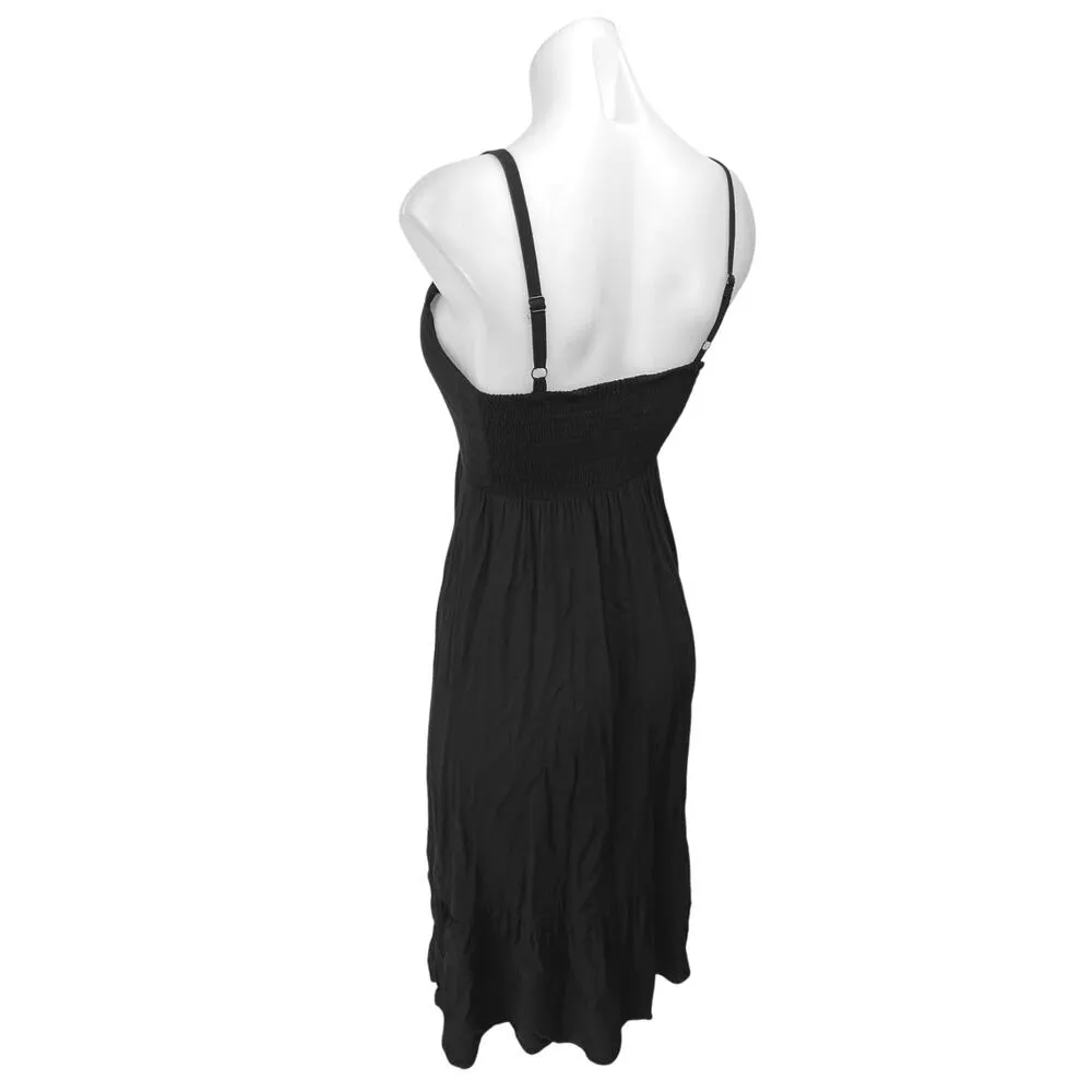 Old Navy Women's Black Sleeveless V Neck Smocked A Line Mini Dress Size XS - Image 2