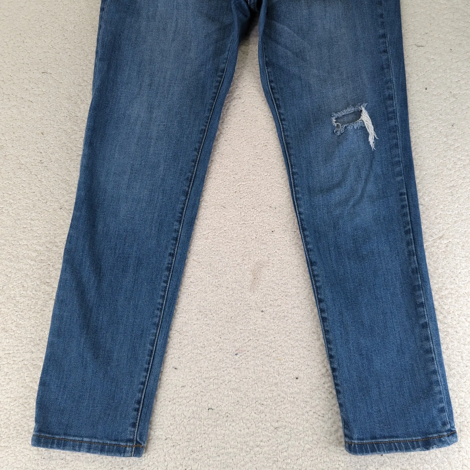 Halogen Girlfriend Jeans Distressed Slim Women's Size 28 Stretch‎ - Image 4