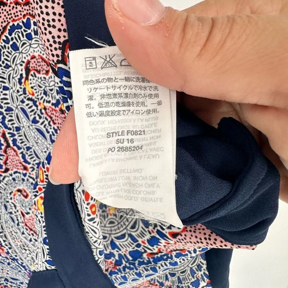 J. Crew Women's Colorblock Paisley Tunic Top‎ Swim Cover - Image 8