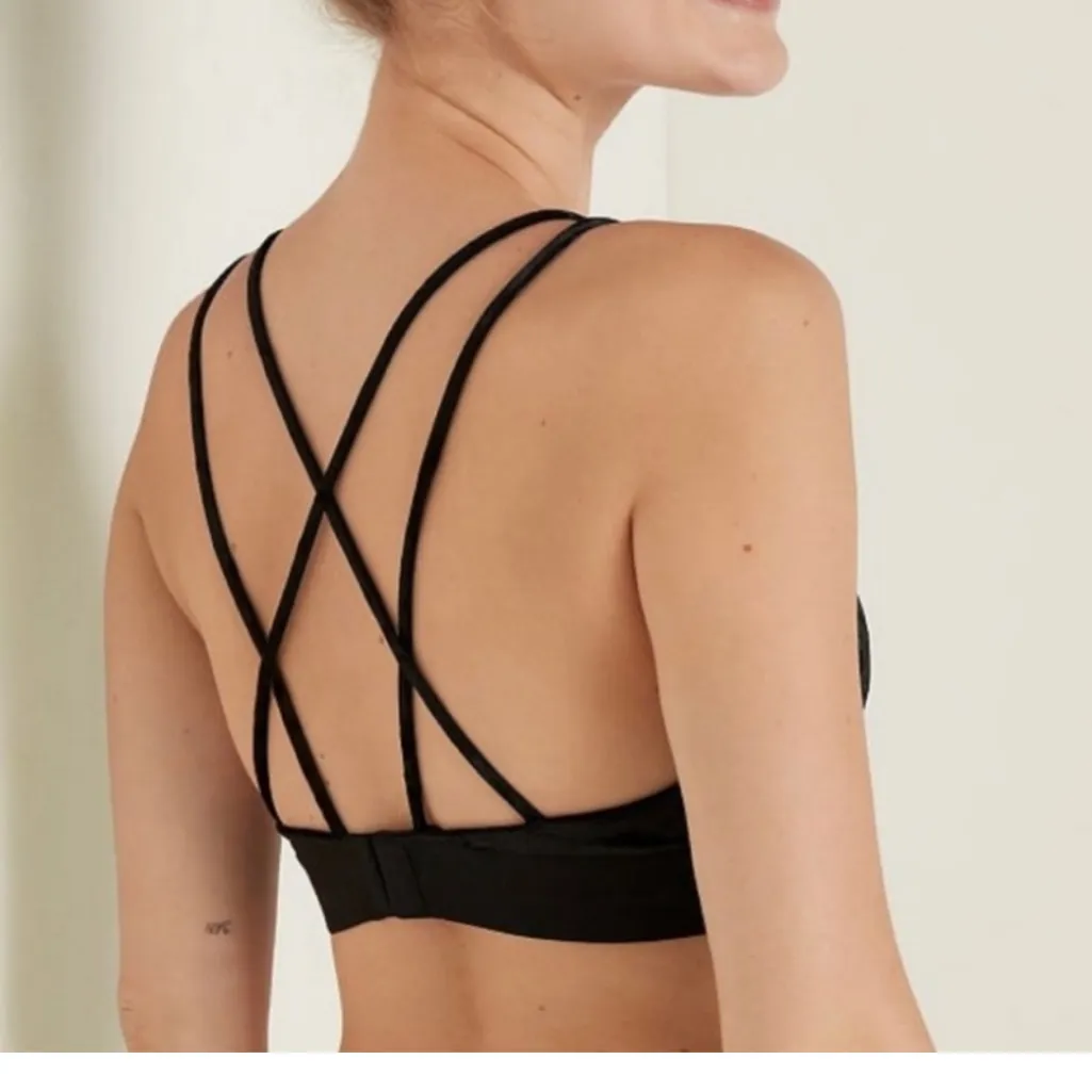 Pink Victoria's Secret Velvet Bralette Bra Size XXL Strappy Back - Image 4