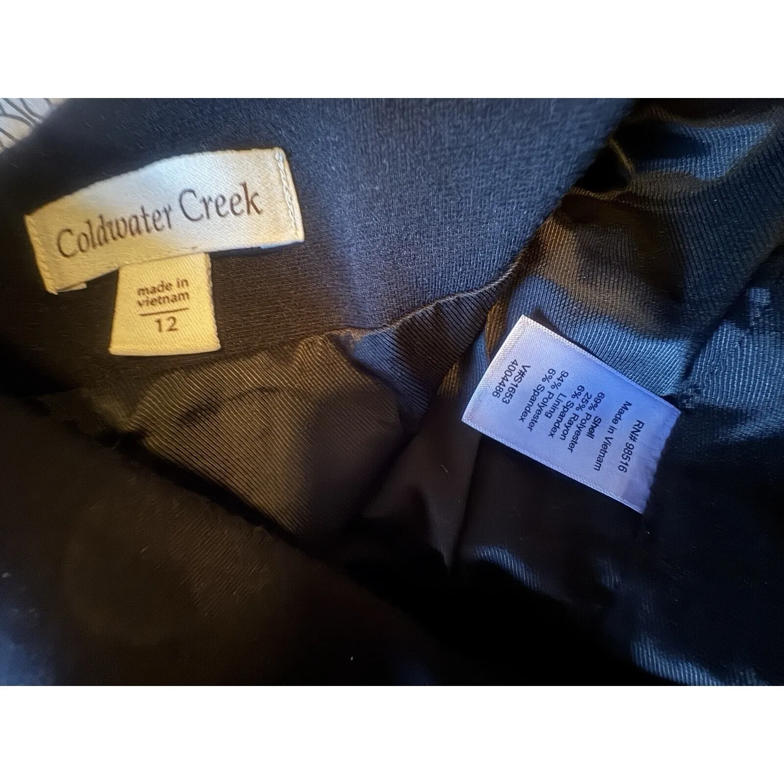 Coldwater Creek Black Pencil Skirt Career Business Women's Size 12‎ - Image 4